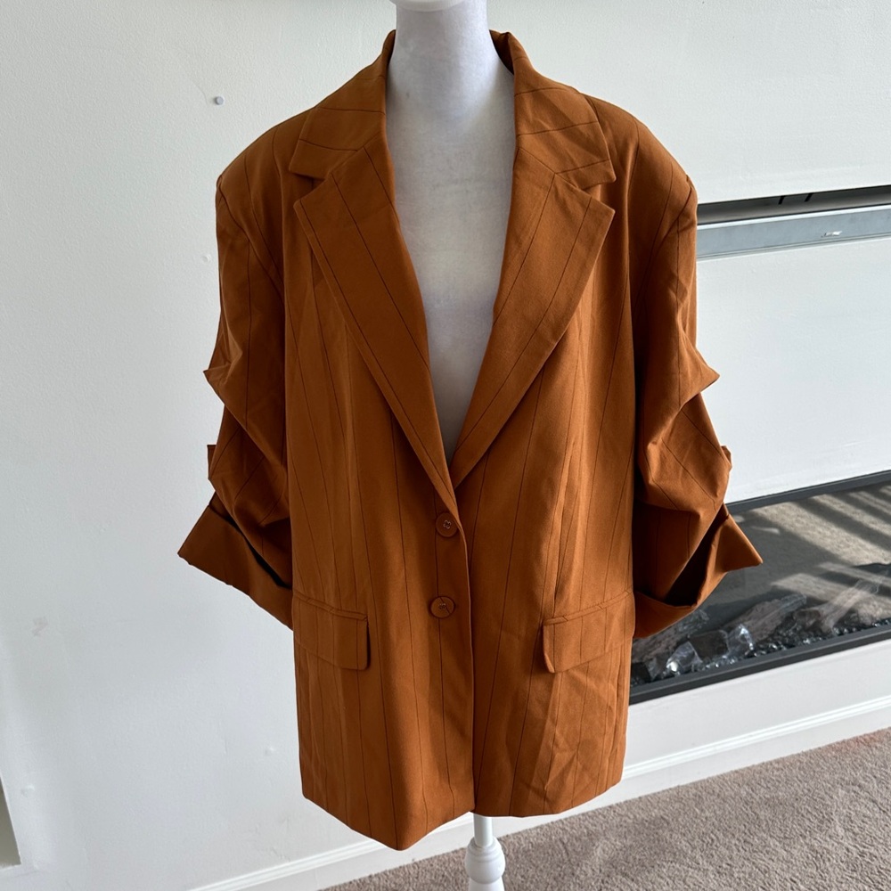 DANIELLE BERNSTEIN Rust Blazer Jacket NWT - image 3